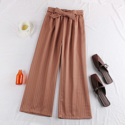 Дамски модерен панталон в четири цвята с панделка