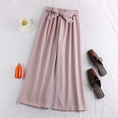 Дамски модерен панталон в четири цвята с панделка