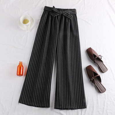 Дамски модерен панталон в четири цвята с панделка