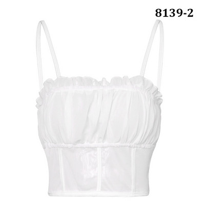 Top scurt de damă în alb și negru