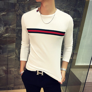 Modern férfi blúz hosszú ujjal és szegéllyel fehér és fekete színben