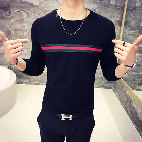 Modern férfi blúz hosszú ujjal és szegéllyel fehér és fekete színben