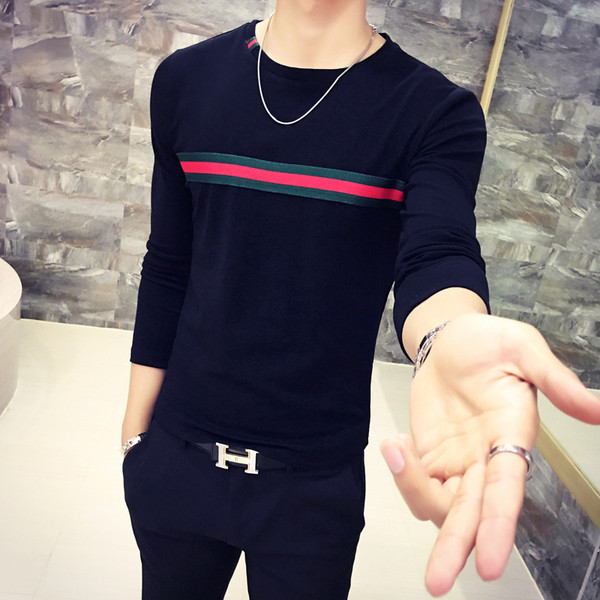 Modern férfi blúz hosszú ujjal és szegéllyel fehér és fekete színben