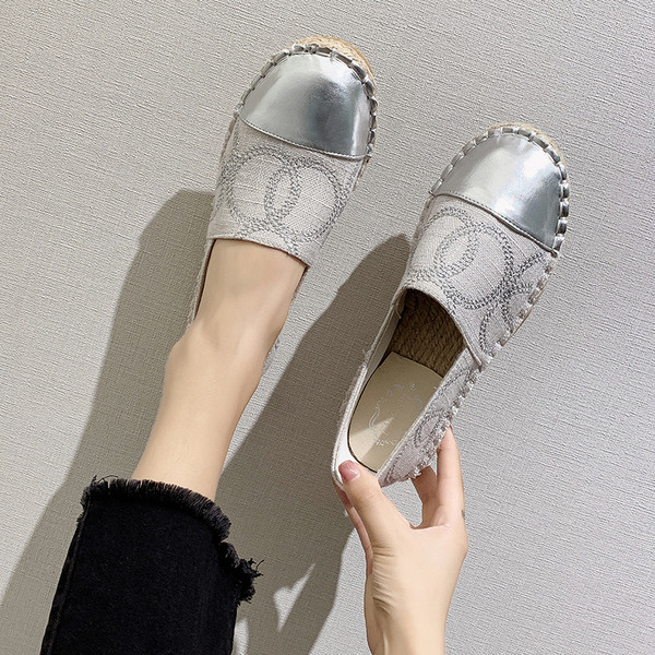 Pantofi casual dama argintii si negri cu pietre