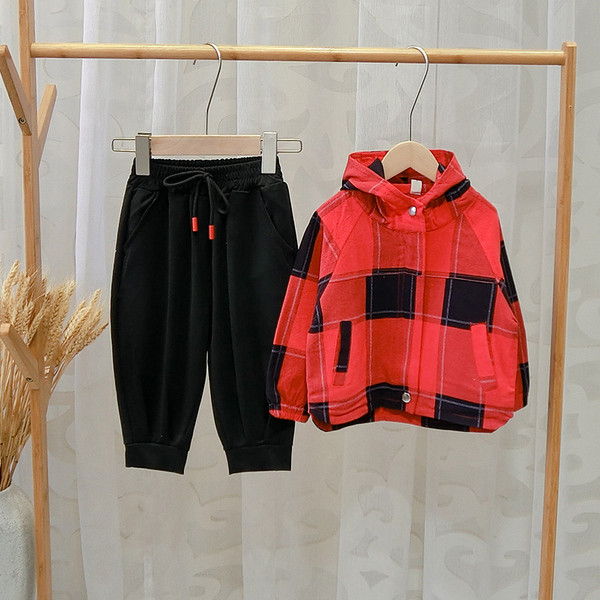 Geaca moderna pentru copii pentru baieti in rosu si galben