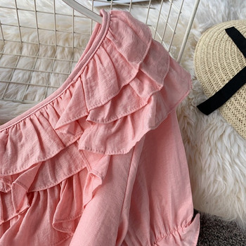 Rochie moderna de dama cu maneci scurte in mai multe culori diferite