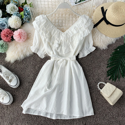 Rochie moderna de dama cu maneci scurte in mai multe culori diferite