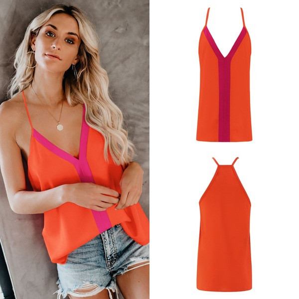 Maieu de damă cu decolteu în V și bretele