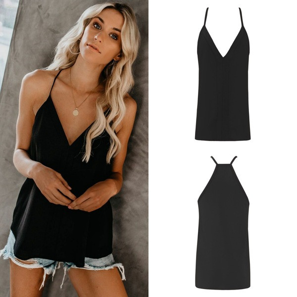 Maieu de damă cu decolteu în V și bretele