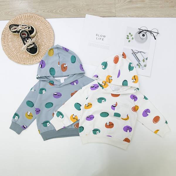 Bluza sport pentru copii cu gluga pentru baieti in alb si albastru