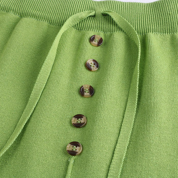 Fusta casual dama in patru culori cu nasturi