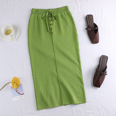 Fusta casual dama in patru culori cu nasturi