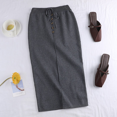 Fusta casual dama in patru culori cu nasturi