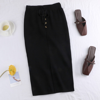 Fusta casual dama in patru culori cu nasturi