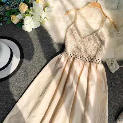 Rochie moderna de dama cu bretele subtiri si decolteu in V in mai multe culori