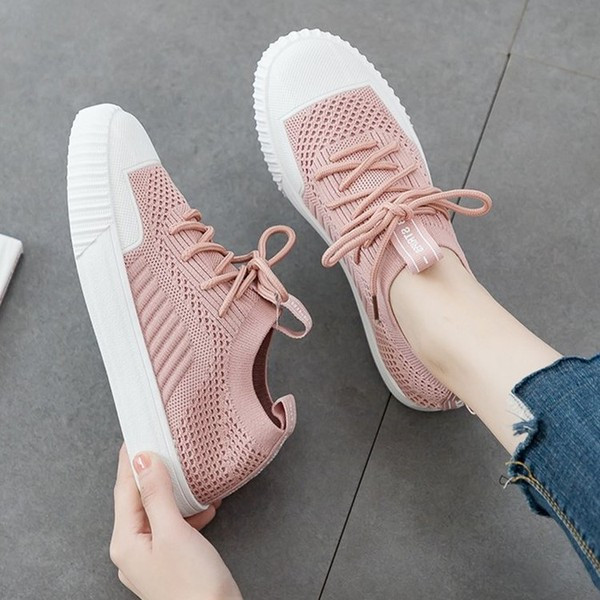 Γυναικεία casual αθλητικά παπούτσια με ίσια πέλματα και  κορδόνια σε τέσσερα χρώματα