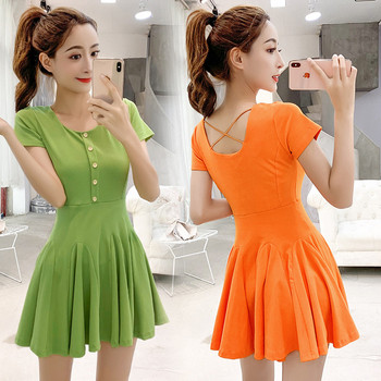 Rochie casual dama cu maneca scurta - model croiat