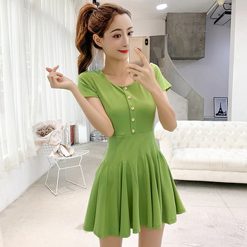 Rochie casual dama cu maneca scurta - model croiat