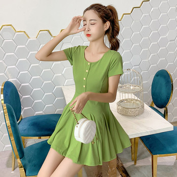 Rochie casual dama cu maneca scurta - model croiat