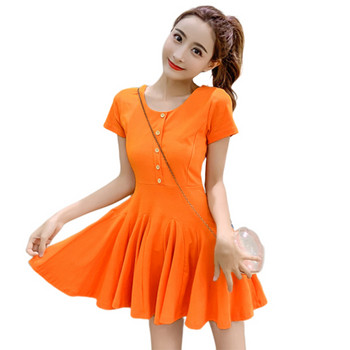 Rochie casual dama cu maneca scurta - model croiat