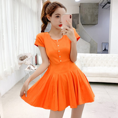 Rochie casual dama cu maneca scurta - model croiat