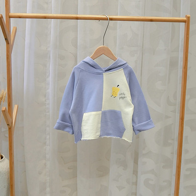 Hanorac zilnic pentru copii pentru baieti cu gluga - doua culori