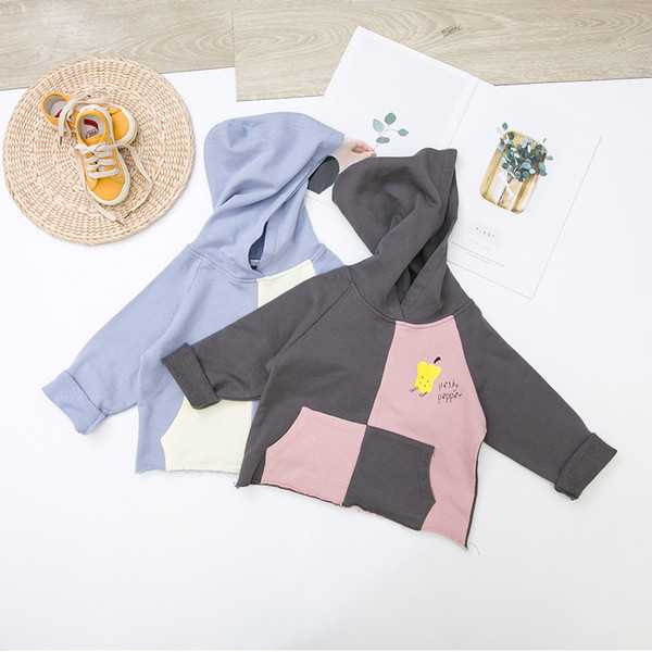 Hanorac zilnic pentru copii pentru baieti cu gluga - doua culori