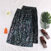 Fusta de dama moderna in trei culori cu paiete