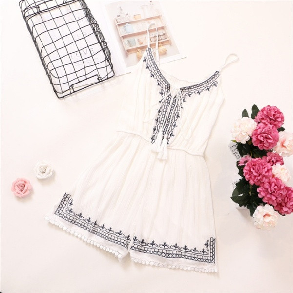 Salopeta casual dama cu cravate in mai multe culori