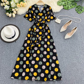 Rochie de vara dama cu maneci scurte si motiv floral