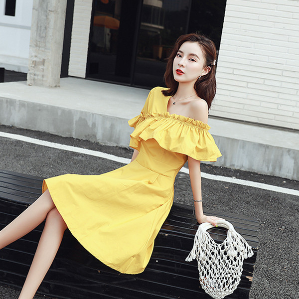 Rochie de dama moderna - model croiat in doua culori