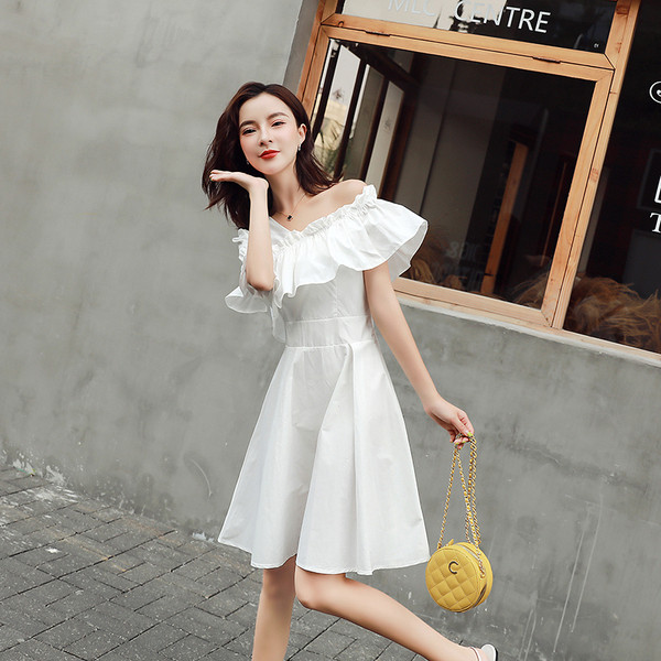 Rochie de dama moderna - model croiat in doua culori