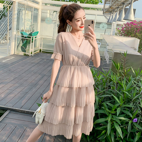 Rochie lunga dama casual cu maneca scurta in doua culori