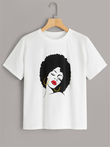 Tricou de dama modern cu aplicatie in alb