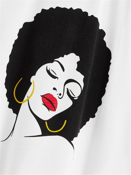 Tricou de dama modern cu aplicatie in alb