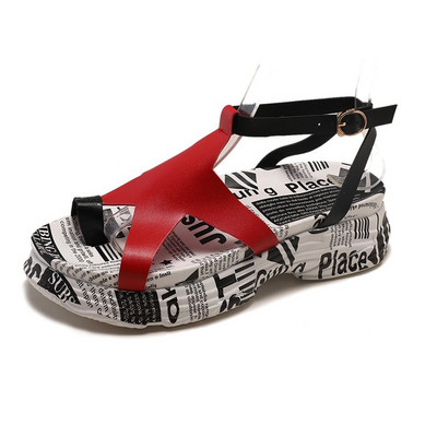 Sandale de dama moderne in trei culori din piele ecologica