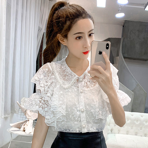 Bluză de damă elegantă din dantelă în două culori