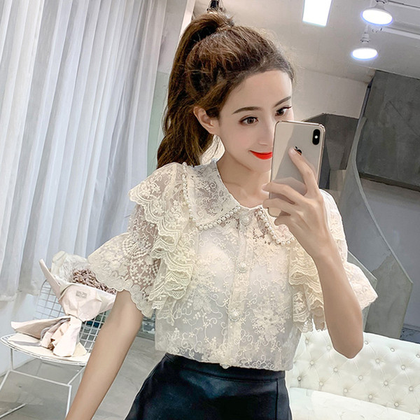 Bluză de damă elegantă din dantelă în două culori