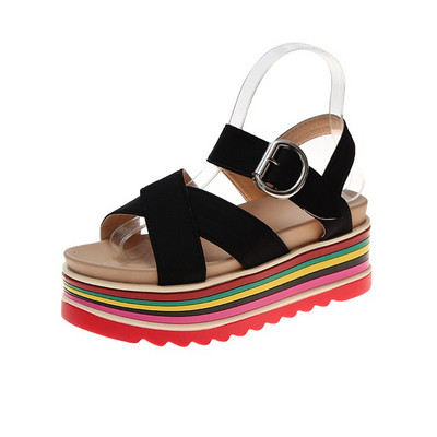 Sandale de dama colorate moderne in trei culori si inchidere metalica