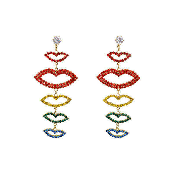 Cercei topici dama - cu pietre colorate