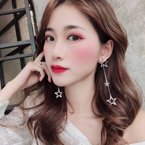 Cercei lungi de dama - de culoare auriu si argintiu