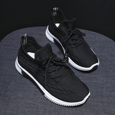 Μοντέρνα γυναικεία αθλητικά παπούτσια  σε τέσσερα χρώματα με δεσμούς