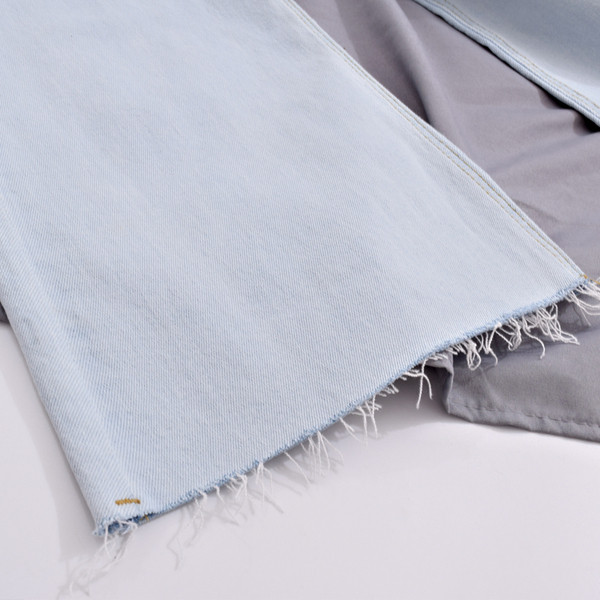 Blugi lungi de dama moderni cu talie inalta si buzunar in albastru