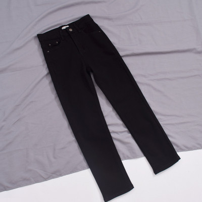 Blugi lungi casual de damă în negru și albastru