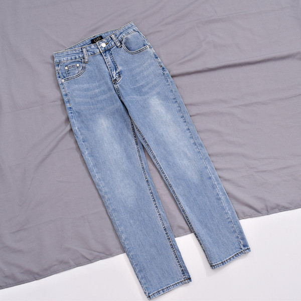 Blugi lungi casual de damă în negru și albastru