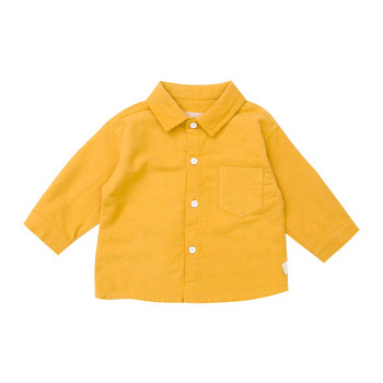Нов модел детска риза за момчета с копчета в няколко цвята
