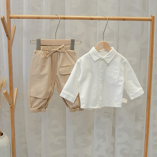 Új modell gyerek ing fiúknak gombokkal több színben