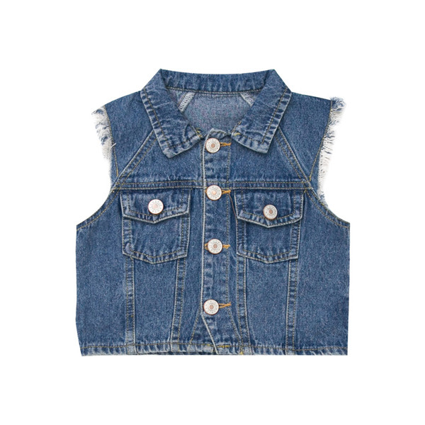 Model nou de vestă pentru copii pentru băieți de culoare albastră