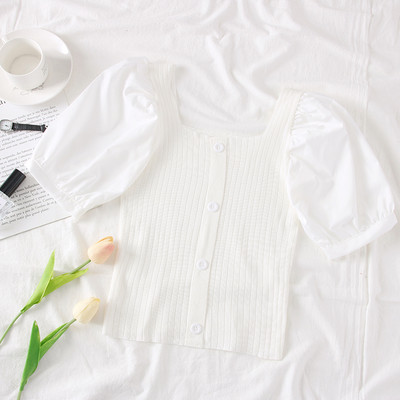 Bluză de damă modernă în cinci culori cu nasturi