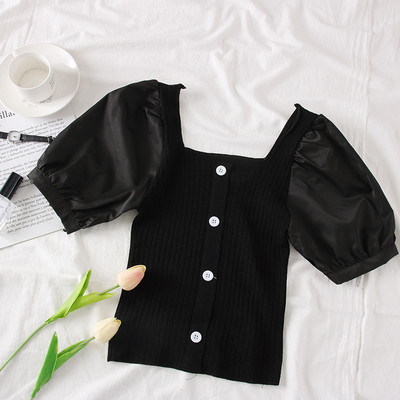 Bluză de damă modernă în cinci culori cu nasturi